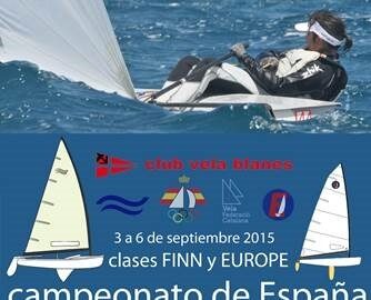 BLANES ACOGE EL CAMPEONATO DE ESPAÑA 2015 DE LAS CLASES EUROPA Y FINN