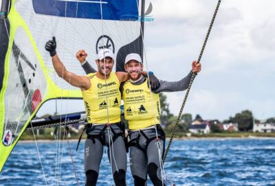 HEMPEL SAILING WORLD CHAMPIONSHIP AARHUS 2018.LOS CROATAS FANTELA Y LAS HOLANDESAS BEKKERING Y DUETZ ORO EN 49ER Y FX