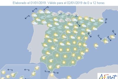 INFO METEO LOCALIDADES A 02 ENE 2019 08:30 LT.