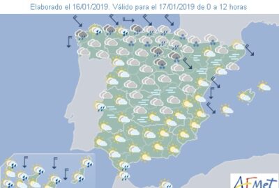 INFO METEO LOCALIDADES A 17 ENE 2019 08:00 LT.