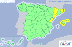 ALERTAS METEOROLOGICAS A 18 MAR. 2019 06:00 LT.