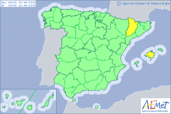 ALERTAS METEOROLOGICAS A 10 ABR. 2019 08:00 LT.