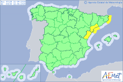 ALERTAS METEOROLOGICAS A 11 ABR. 2019 06:00 LT.