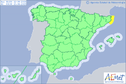 ALERTAS METEOROLOGICAS A 12 ABR. 2019 06:00 LT.