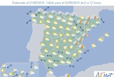 INFO METEO LOCALIDADES A 02 MAY. 2019 08:00 LT.