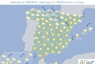 INFO METEO LOCALIDADES A 11 MAY. 2019 08:00 LT.