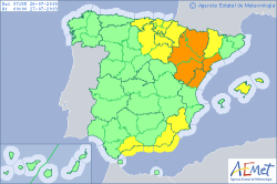 ALERTAS METEOROLOGICAS A 26 JUL. 2019 08:00 LT