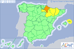 ALERTAS METEOROLOGICAS A 01 AGO. 2019 08:00 LT