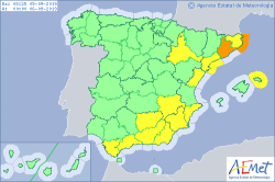 ALERTAS METEOROLOGICAS A 05 SEP. 2019 08:00 LT