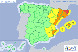 ALERTAS METEOROLOGICAS A 22 OCT. 2019 06:00 LT.