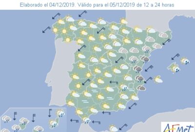 INFO METEO LOCALIDADES A 05 DIC. 2019 17:00 LT