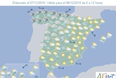 INFO METEO LOCALIDADES A 08 DIC. 2019 10:00 LT