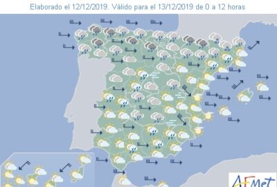 INFO METEO LOCALIDADES A 13 DIC. 2019 08:00 LT.