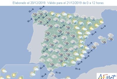 INFO METEO LOCALIDADES A 21 DIC. 2019 09:00 LT.