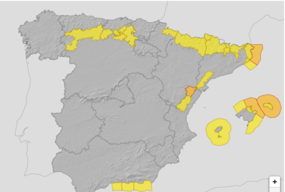 ALERTAS METEOROLOGICAS A 20 ENE 2023 10:00 LT