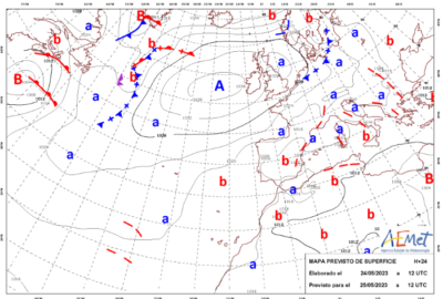INFO METEO LOCALIDADES A 25 MAY. 2023 08:00 LT.