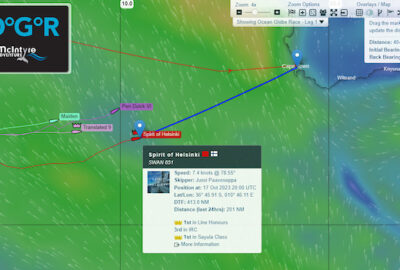 OCEAN GLOBE RACE. «SPIRIT OF HELSINKI» SUPERA A «PEN DUICK VI» A POCOS DÍAS DE LA LLEGADA DE LA OGR A CIUDAD DEL CABO