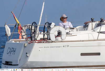 EL «CAPH» LOGRA SER EL ÚNICO BARCO DE LA RUTA DE LA SEDA EN TOMAR LA LLEGADA EN SANT ANTONI DE PORTMANY