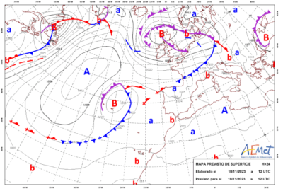 INFO METEO LOCALIDADES A 19 NOV. 2023 08:00 LT