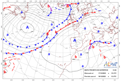 INFO METEO LOCALIDADES A 18 DIC. 2023 08:00 LT