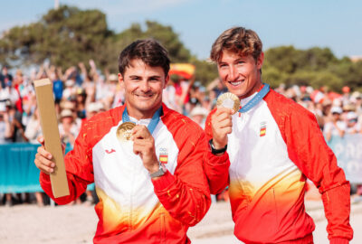 M.R.C.Y. BAIONA. PREMIOS NACIONALES DE VELA TERRAS GAUDA. DIEGO BOTÍN Y FLORIAN TRITTEL SE LLEVAN EL PREMIO A LA MEJOR TRIPULACIÓN OLÍMPICA POR SU ORO EN PARÍS 2024