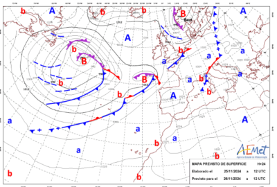 INFO METEO LOCALIDADES A 26 NOV. 2024 06:00 LT.