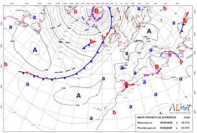 INFO METEO LOCALIDADES A 3 FEB. 2025 12:00 LT.