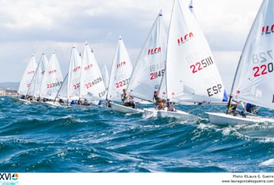 C.N. CALA GAMBA. AINA GARAU Y TIM LUBAT, LIDERAN EL ILCA 6 EN LA SETMANA DE LA VELA-TROFEO DURÁN