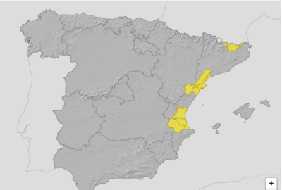 ALERTAS METEOROLÓGICAS A 4 SEP. 2025 18:00 LT