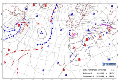 INFO METEO LOCALIDADES A 25 DIC. 2025 08:00 LT