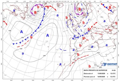 INFO METEO LOCALIDADES A 14 MAY. 2026 09:00 LT.