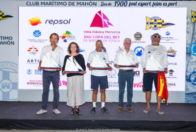 XXII COPA DEL REY REPSOL DE BARCOS DE ÉPOCA. «THE LADY ANNE», «CHINOOK», «VARUNA», «ARGOS» Y «ANDALUCÍA BARLOVENTO» CAMPEONES EN MAHÓN
