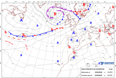 INFO METEO LOCALIDADES A 3 SEP. 2026 09:00 LT.